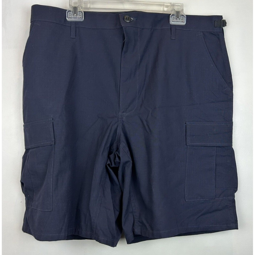 Propper Shorts Mens 35-39 Cargo Rip Stop Navy Blue 10" Inseam Work Uniform